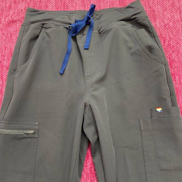 Figs Zamora High Waist Jogger Scrub Pants Limited Edition Pride Gray Size Small - Picture 2 of 10